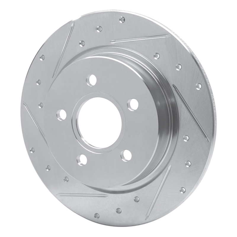 Volvo C70 Brake Rotor (1) - Rear Left - R1 Concepts - Drilled & Slotted - Silver - `04-`13